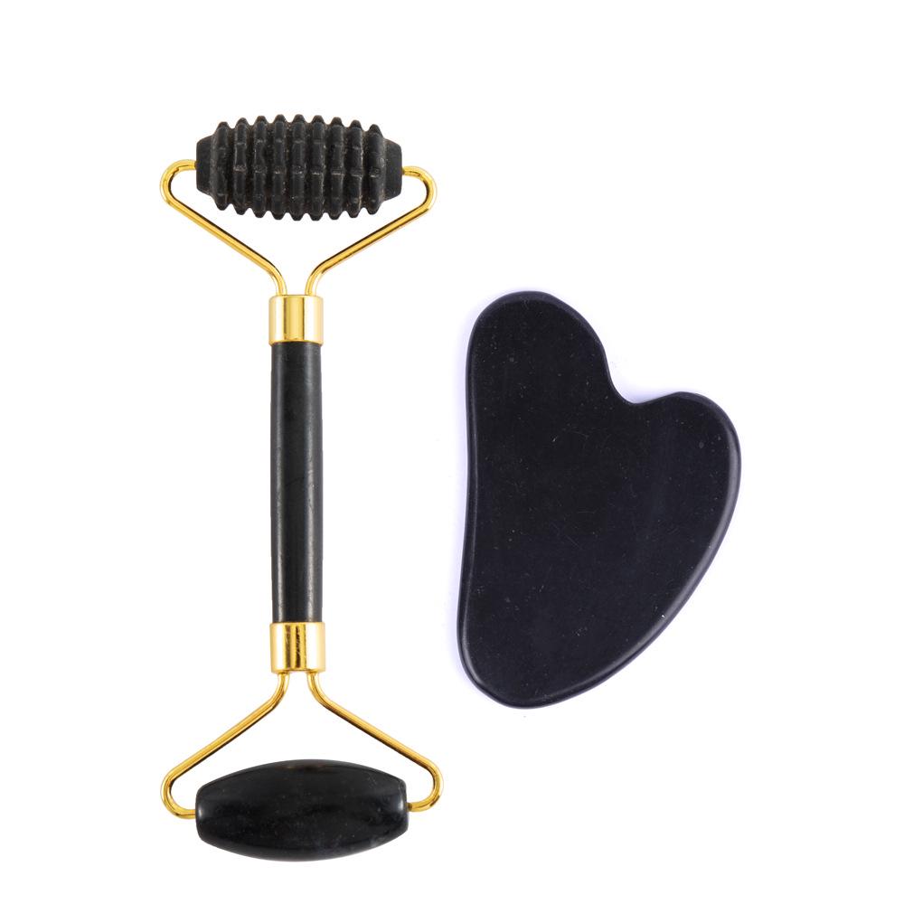 Jade Roller & Gua Sha Facial Massage Three-Piece Set