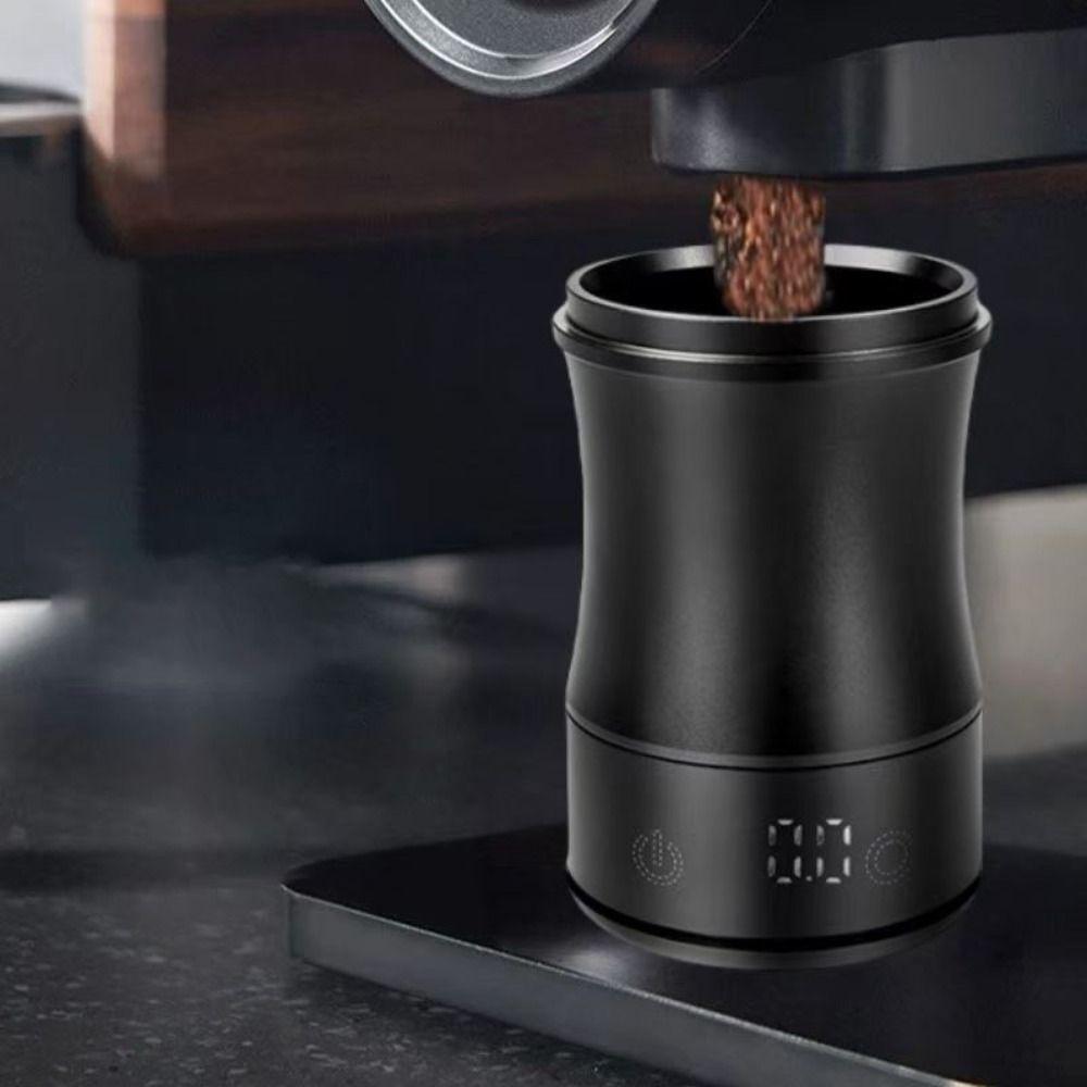 LED-Bildschirm Elektronische Kaffeewaage Aluminium Zink Zinklegierung Teetasse Tragbar 58 MM Kaffee-Dosierbecher Café