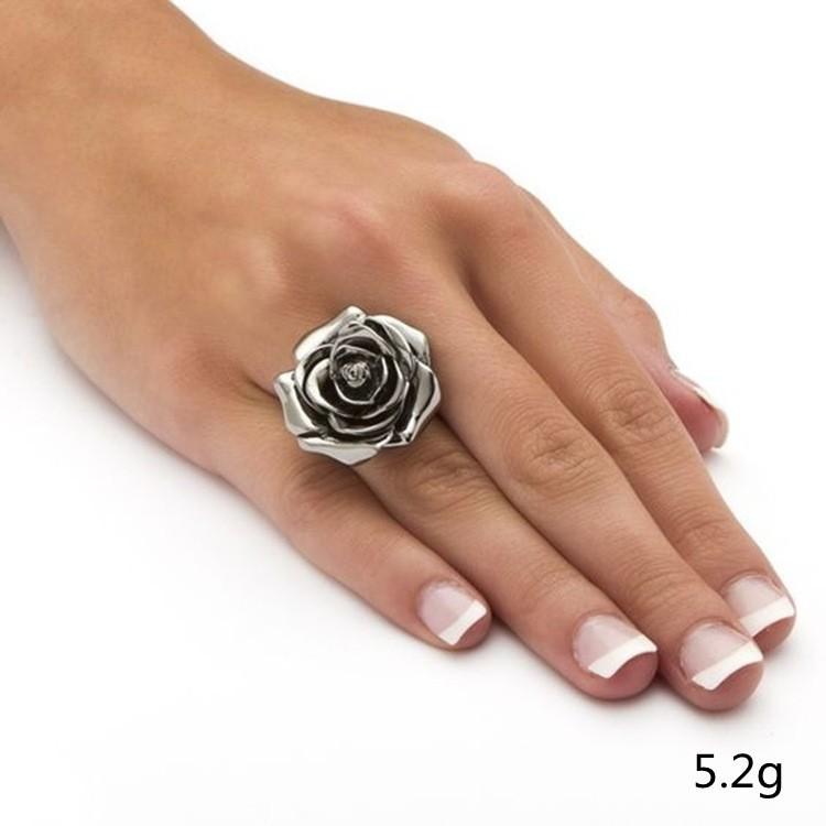 Personalisierter Retro Black Rose Serie Ring Ring Ring Damen Schmuck