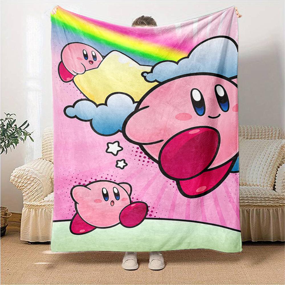 1 Stück Kirby1 Decke, Geschenk, für Männer und Frauen, Weiche Decke, Gut für Schlafsofa Couch Reisen, Leichte Flanelldecke