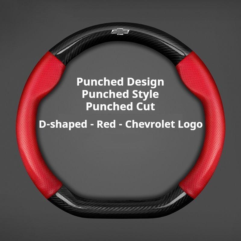For Chevrolet Car Steering Wheel Cover CarbonFiber ventilate Leather Fit Cruze Captiva Lacetti Aveo Niva Spark Sonic Trax Camaro