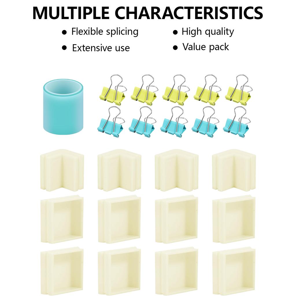 Multipurpose Resins Casting Mold Housing Customizable Size Frames for Soap and Candle Making Kits with Binders Clip