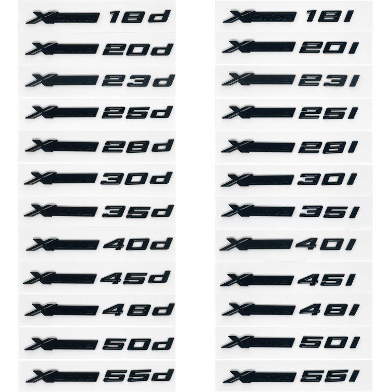 Compatible with BMW X1, X3, X5, X6 xDrive 20i, 28i, 30i, 35i, 40i Displacement Side and Tail Badge XDrive 30i