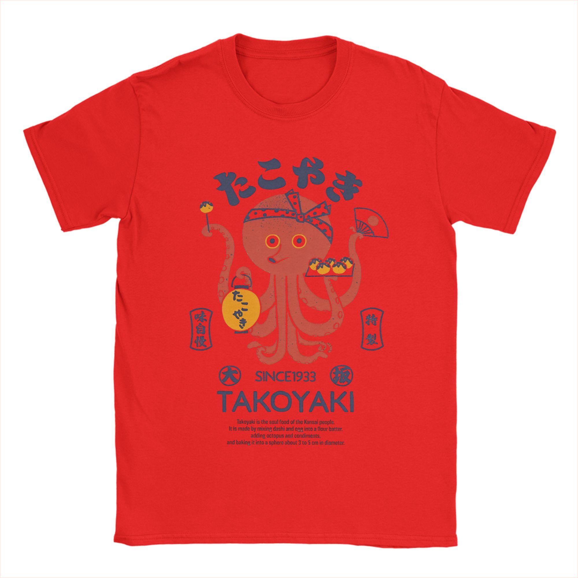 

Leisure Japanese Octopus Chef TShirt for Men Round Collar Cotton T Shirts Short Sleeve Tee Shirt Plus Size Clothes S