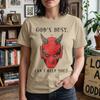 God's Busy Devil Graphic Tee, Sarcastic Horror Shirt, Retro Dark Humor