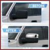 for Ford F-150 FX4 XLT 2004-2008 Driver Passenger Side Mirror Covers Cap Overlay Rearview Mirror Guard Covers Silver Tone 1 Pair