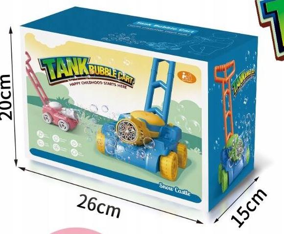 Pink Push Lawnmower Tank Bubble Machine Sound Led Light