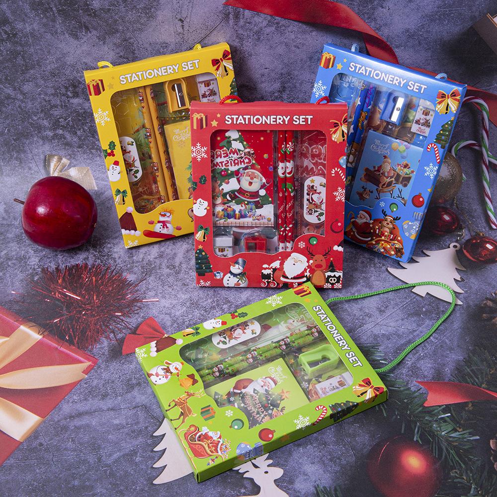 6pcs/Set Children'S Stationery Set Gift Box Kindergarten Prize Gift Christmas New Year Gifts Student Back To School Supplies
