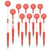 PATIKIL 10pcs Bead Pens Retractable Badge Reel Bead Pens Bulk Beads Ballpoint Pens Black Ink for DIY Making Office Worker Waitress Writing Instrument