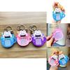 Adorable Bunny Calculator Keychain Soft Rubber Cute Keyring For School Bags And Gifts