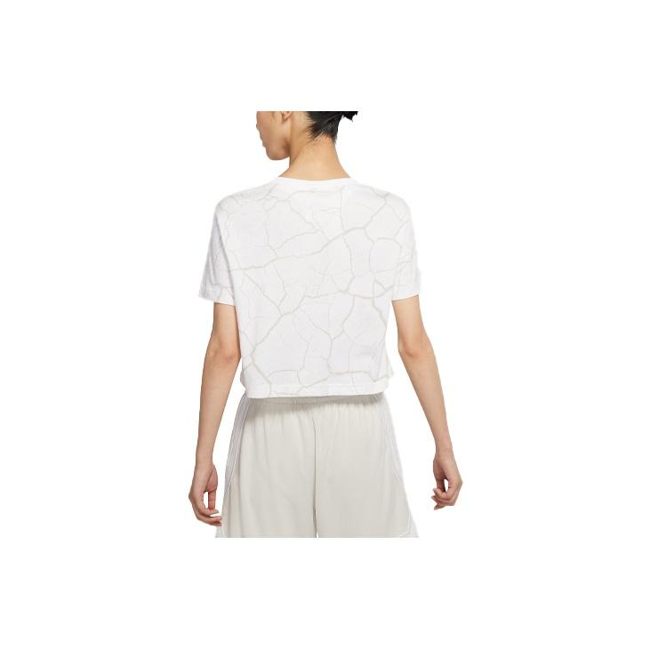 Nike Camiseta Oversized de Gola Redonda com Gráfico de Basquete Swoosh Fly Mulher Tops Branco DD0838-100