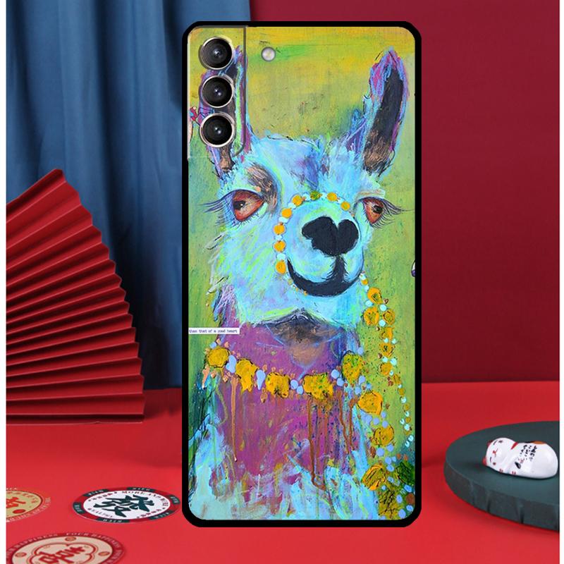 Cartoon Alpaca Llama Phone Case For Samsung Galaxy S25 Ultra S9 S10 S20 S21 S22 Plus S23 FE S24 Ultra Back Cover