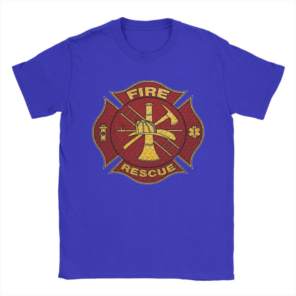 Harajuku T Shirt Fire Fighter Rescue Firefighter Cotton TShirts Tshirt for Unisex Beach Aesthetic Print Short Sleeve Top Tees