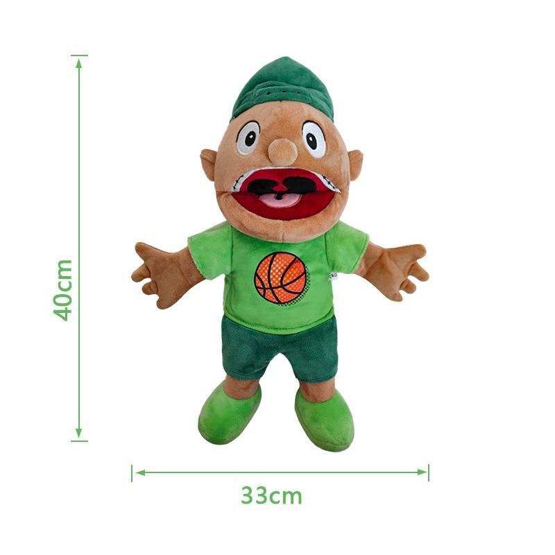 40-60cm Large Jeffy Boy Hand Puppet Plush Toys Removable Children Soft Doll Talk Show Party Props Puppet Stuffed Doll for Kids Gift