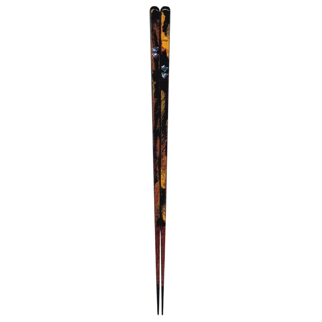 Tanaka Hashiten Lacquer Thin Hazy Navy 605234 Wabi-Sabi Chopsticks, Moon, Blue, 23cm, No.