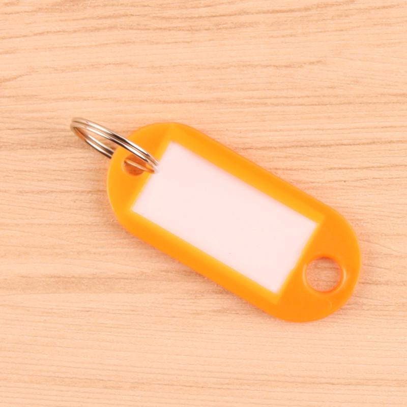 

10 шт., пластиковые брелки для ключей, идентификационная этикетка, именные бирки с разрезным кольцом для багажа, брелки для ключей, кольца для ключей