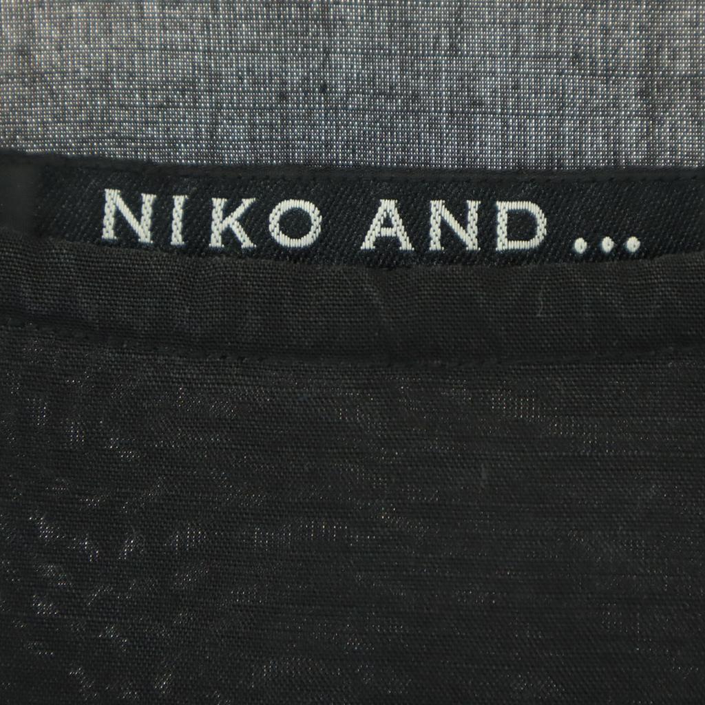 niko and... Short sleeve Round neck Cut L black Chest pocket Men's Used