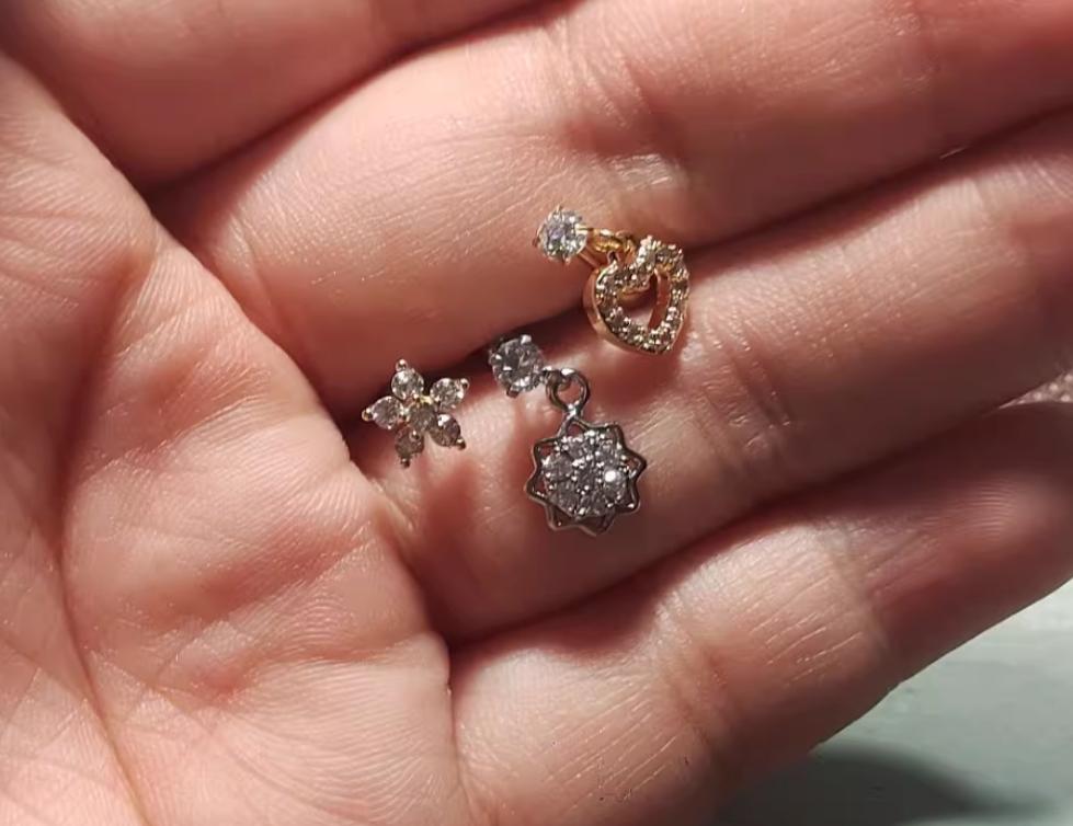 Fashion Ear Bone Nail 1Pc Stainless Steel Five Pointed Star Heart Screw Twist Ball Ear Nail Classic Puncture Earring