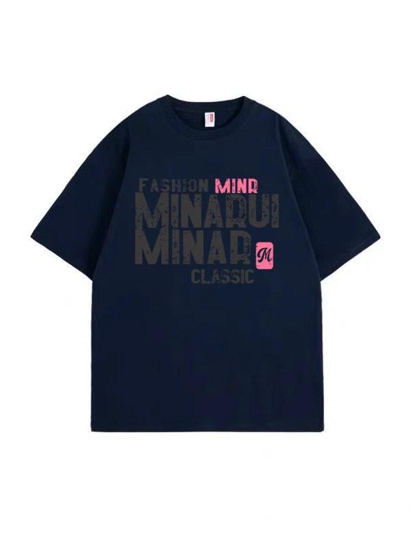 Retro Black Summer High Street Plus Size Loose Cotton T-Shirt for Women