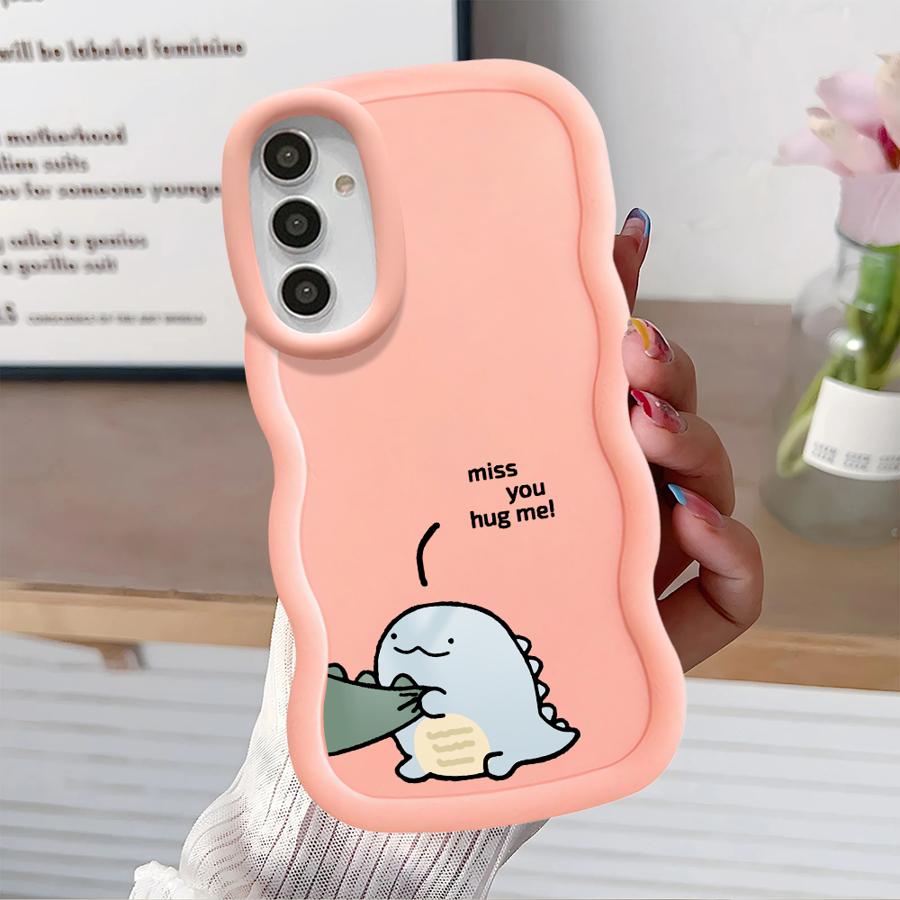 Soft Phone Cover Case for Samsung Galaxy A12 A14 A11 A16 A15 A52 A21s A13 A05 A03 A53 A23 A33 A06 A04 A22 Couple Cute Dinosaur