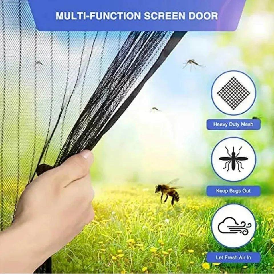 Anti Mosquito Door Curtain Invisible Ventilate Door Screen No Punching Magnetic Automatic Closing Anti Fly Bug Insect Screen Summer Insect Curtain Net