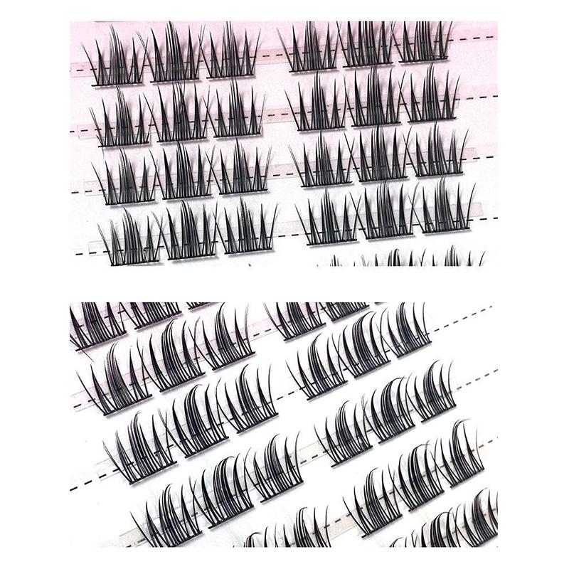 

Серія Камелія Книга для вій великої місткості Манга Накладні вії Натуральні Довгі Завиті Тонкий стебло Сегментовані Накладні вії