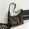 Stor Kapasitet High End og Enkel Tote Bag for Kvinners Moteable Ensfarget Skulderveske Moteable Pendler Crossbody-veske