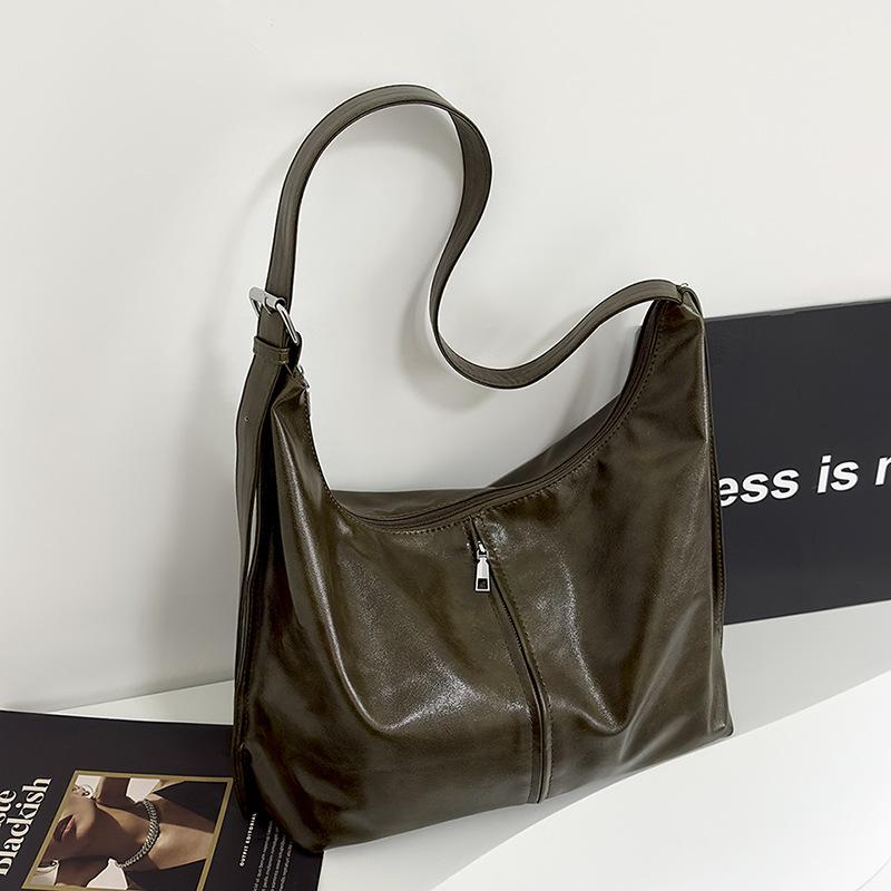 Stor Kapasitet High End og Enkel Tote Bag for Kvinners Moteable Ensfarget Skulderveske Moteable Pendler Crossbody-veske