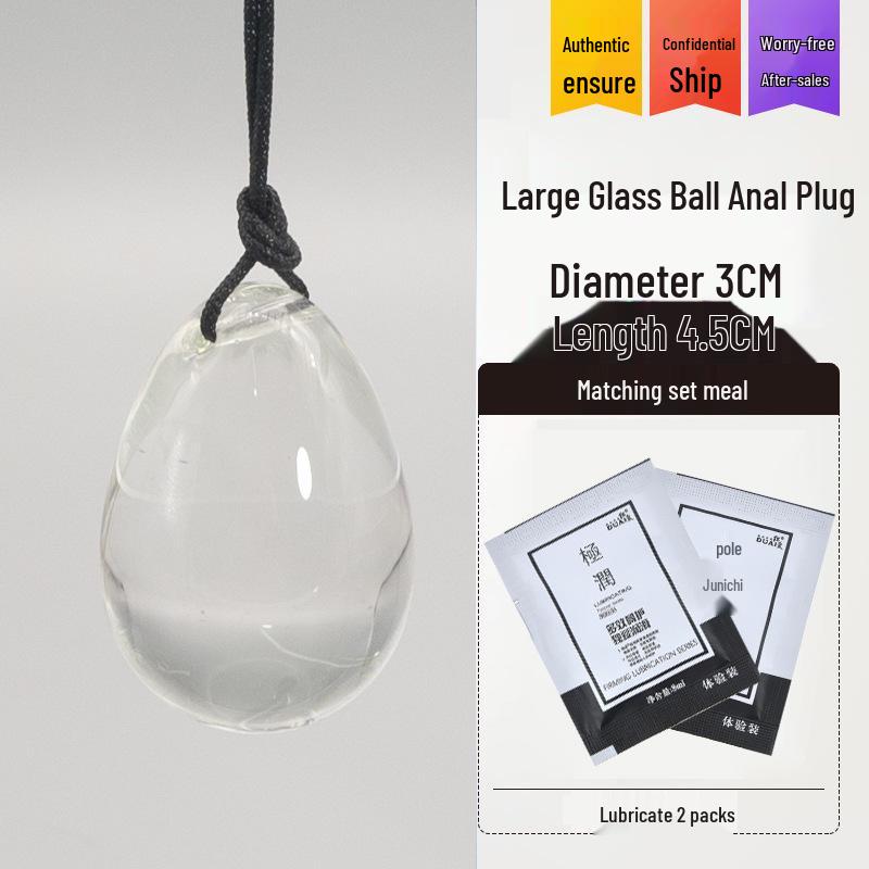 Unisex Glass Anal Plug: Beginner's Erotic Crystal Beads for Outdoor Use and SM Training