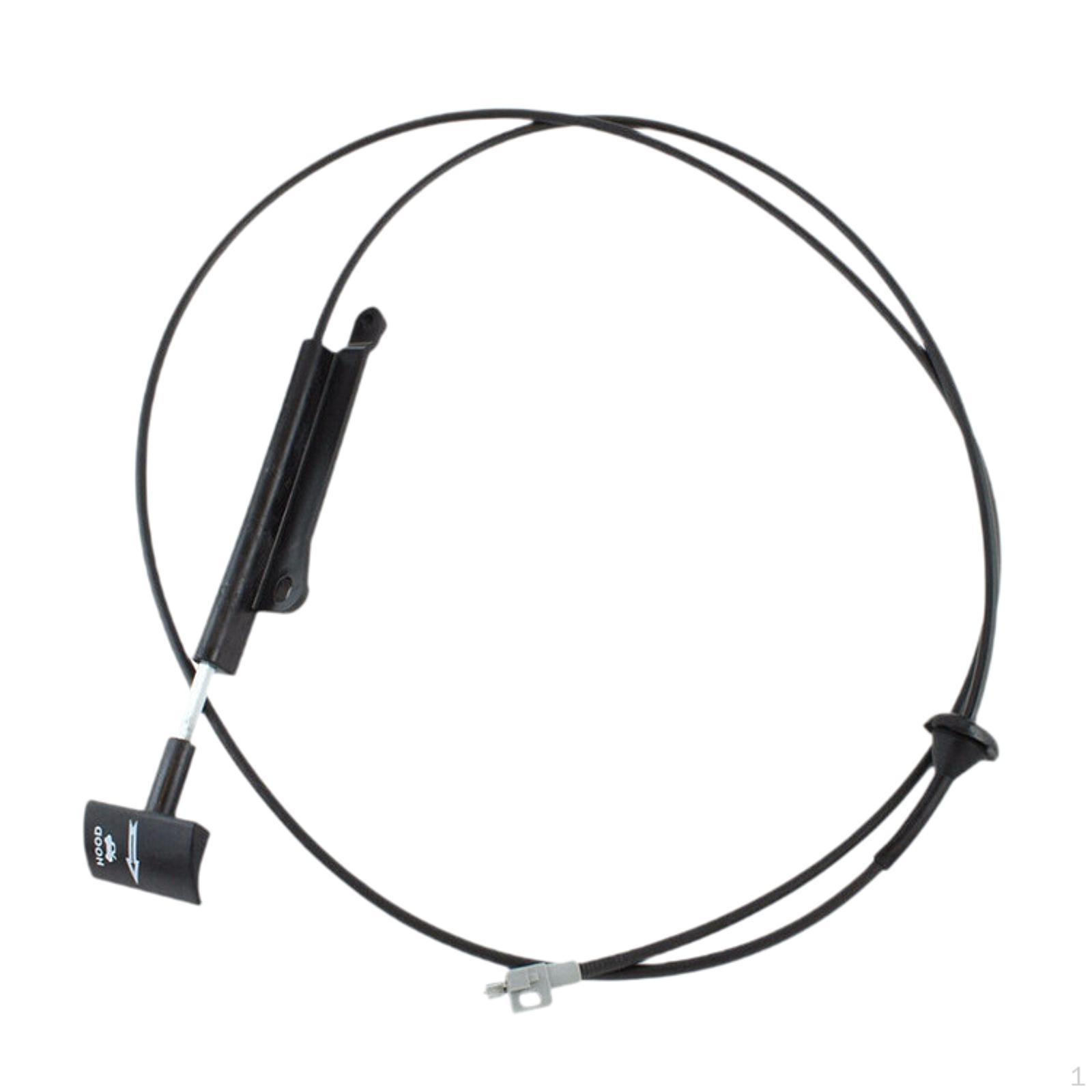Hood Release Cable with Pull Handle Replace for Mustang Truck
