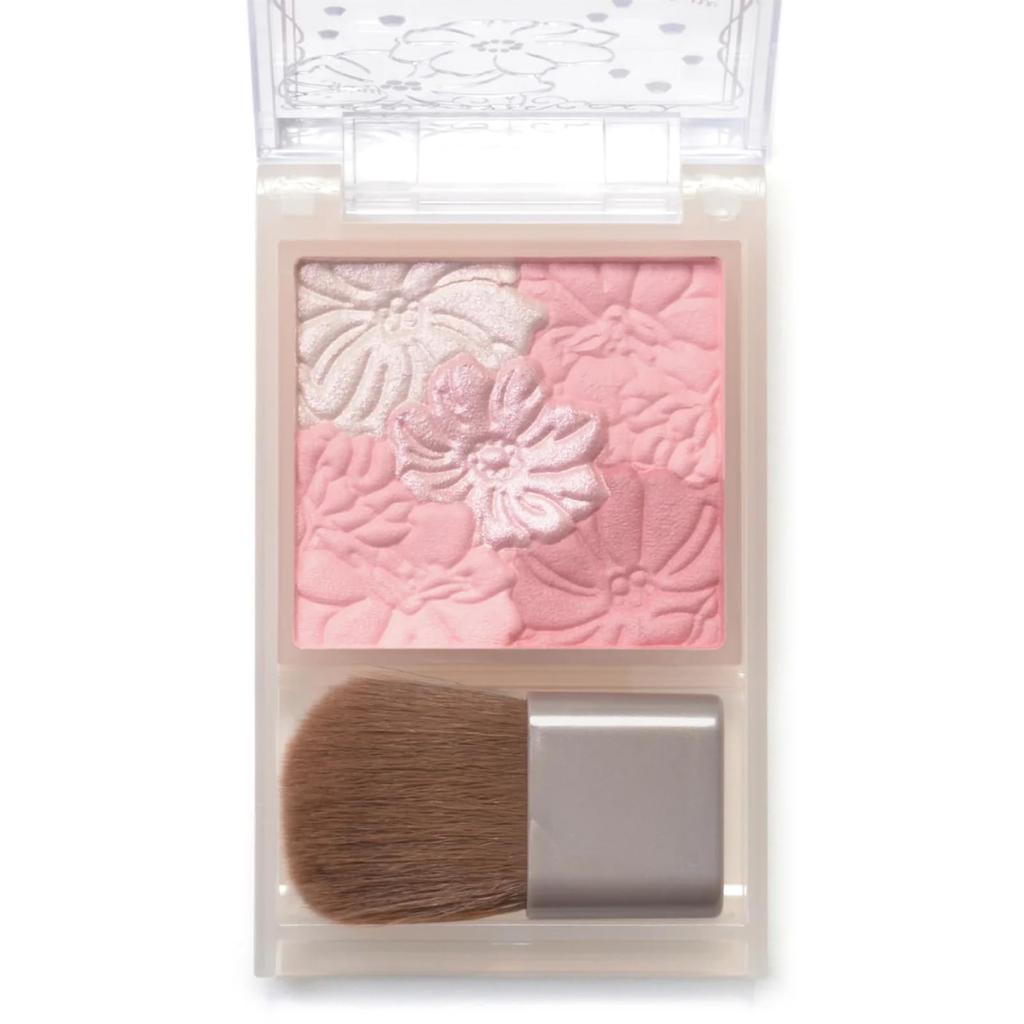 Canmake Glow Fleur Cheeks B02 Rose Ballerina Glänzend Transparent 1 Stück (Mischungstyp) Wange, Highlight, Matt, (x 1)