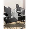 HILLPORT 10-32 Inch Dual Screen Monitor Arm Stand with Tilt & Rotate Function, Desktop Base PC Monitor Mount, Support VESA DZ18