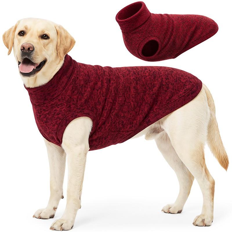 Pet Dog Sweater Hoodie Winter Warmth Large Breed Stretch Fit Home Style