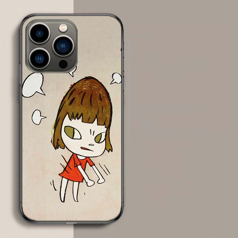 Cute Nara Yoshitomo Art Phone Case For Iphone 17 Air 15 Pro 14 Plus 16 Pro Max 17E 16E 12 13 Mini 11 Cover Cute Fundas