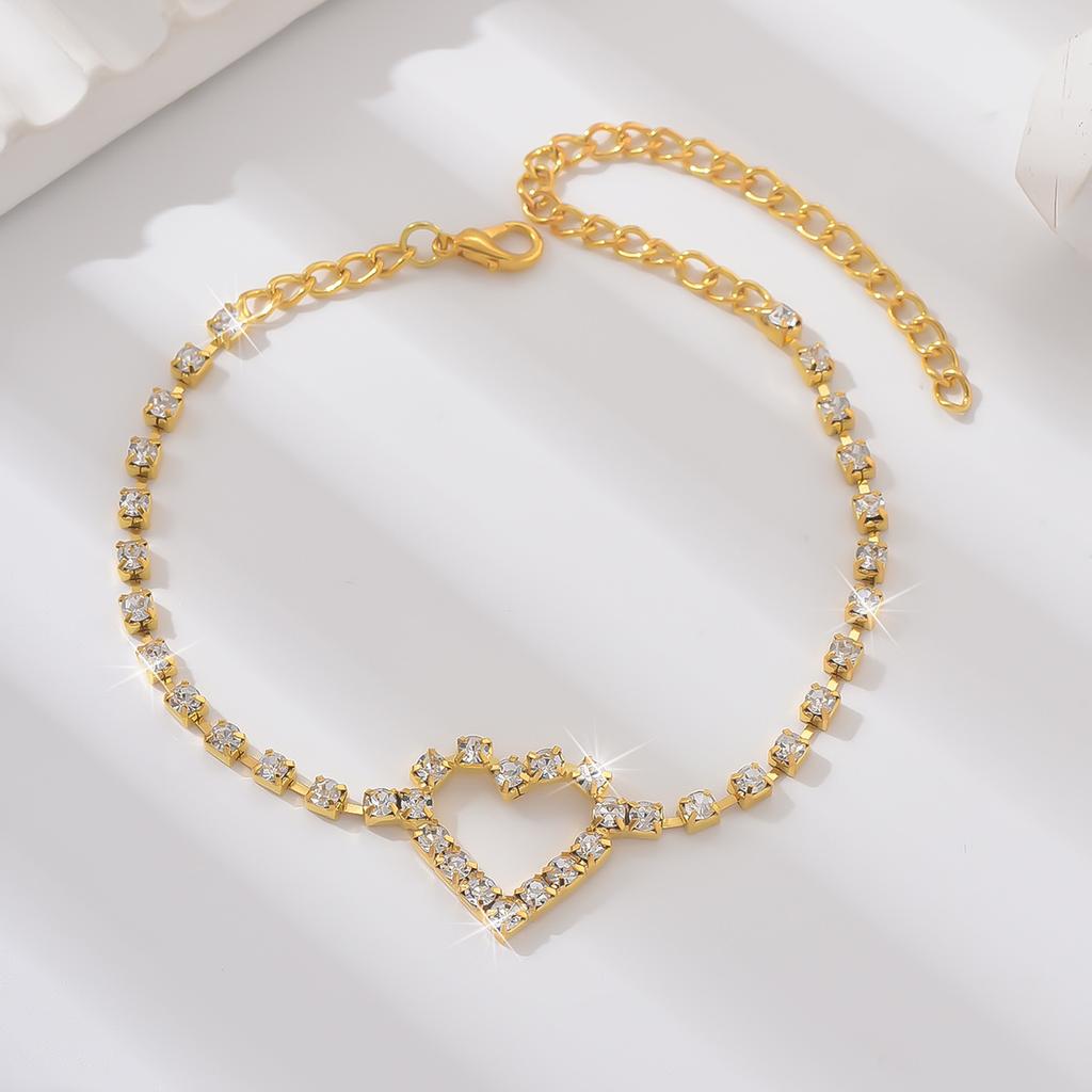 1PC Women's Fashion Trendy Love Foot Chain Jewelry Simple Leisure Style Jewelry Women