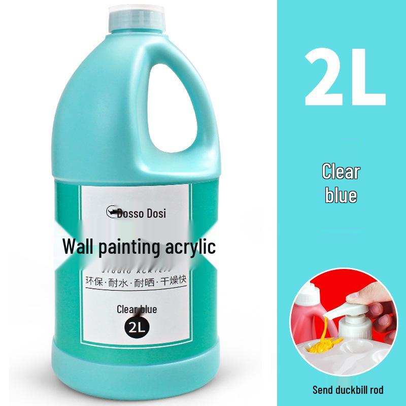2L Acrylic Paint Bucket for Wall, Textile & Graffiti DIY Projects