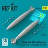 Reskit 2000 lb bomb fin Air Force type 2 pieces Plastic model parts 1/32 Mk.84 w/BSU-36/B RSK32-0524 (Airplane)