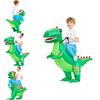 Fantasia Inflável de Dinossauro Verde Festiva Para Halloween Perfeita Para Crianças e Adultos