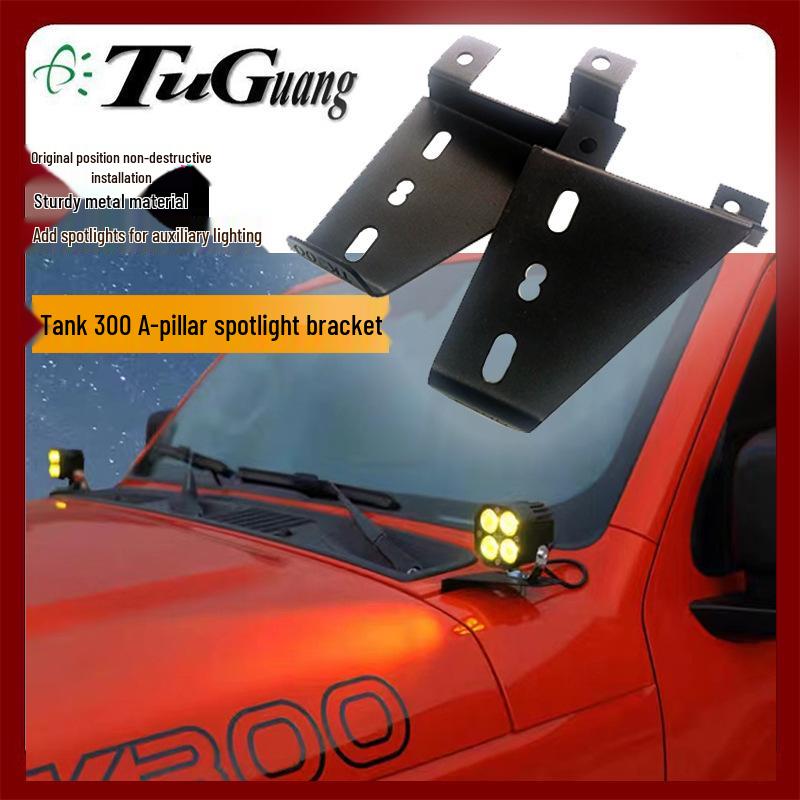 Stainless Steel A-Pillar Spotlight Bracket for Great Wall Wey TK Tank 300