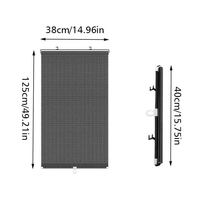 1PC Curtains Multiple Sizes Telescopic Shading Roller Blinds Easy To Install Sunscreen Home Shading Sunshade Durable Summer