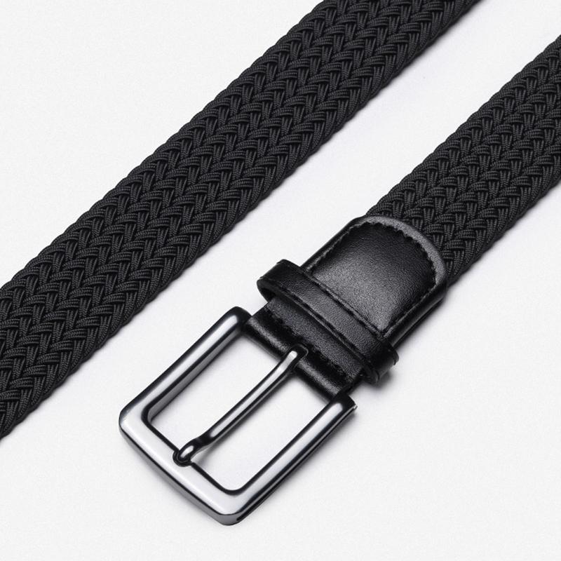 Men's Elastic Belt Canvas Casual Fashion Stretch Braided Working Belt High Quality Elastic for Pants Jeans Trouser Male Straps