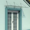 Canopy Glass Canopy Door Canopy Tempered Glass (ESG) Stainless Steel Clear Glass 200x90cm