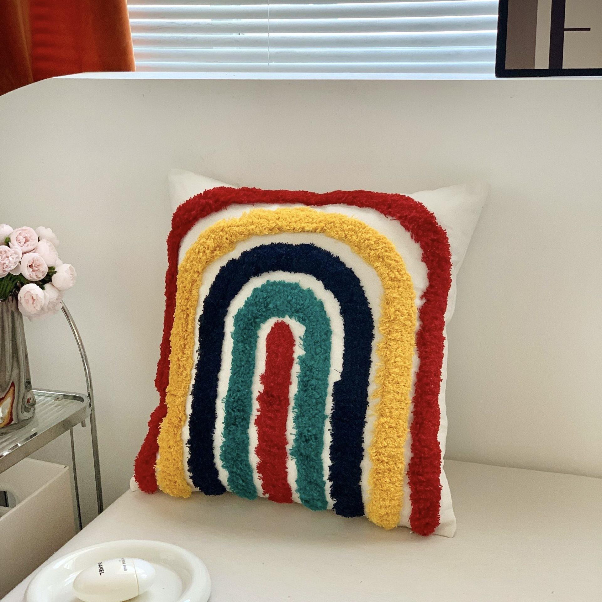 

Современные богемные наволочки 45x45 Стеганые холщовые вышитые наволочки Декоративные чехлы для подушек на диван для гостиной 45x45cm