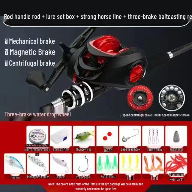 Beginner's Complete Lure Fishing Set: Long-Casting Rod with Guide Rings