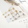 Fashion Glossy Five Pointed Star Long Tassel Earrings For Women Temperament Sweet Exaggerated Dangle Earrings Jewelry