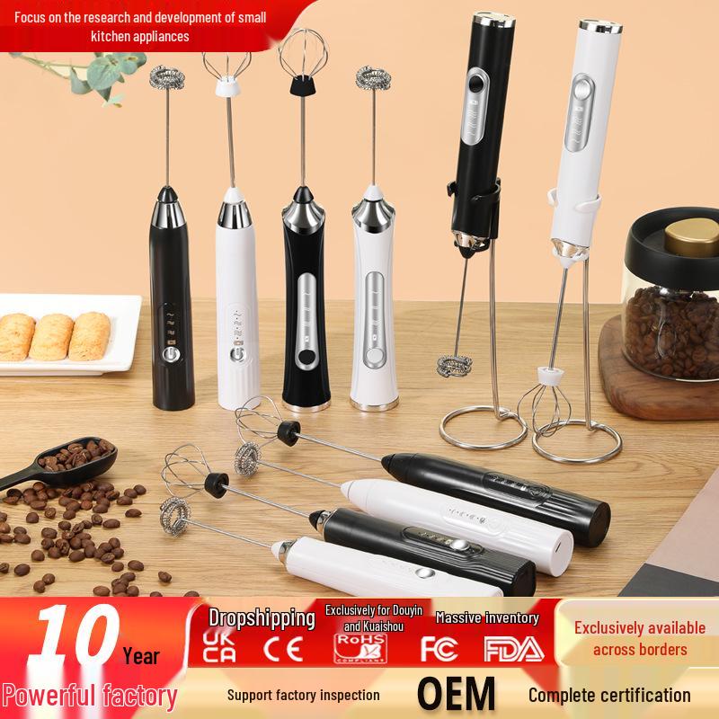 Wireless Handheld Electric Milk Frother and Egg Beater