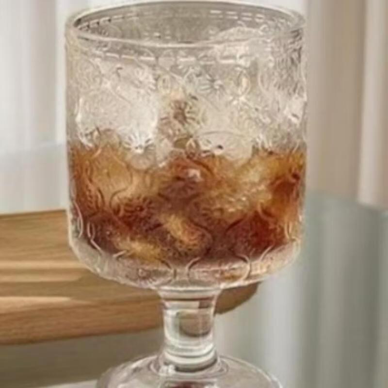 Elegant Striped Stemmed Glassware
