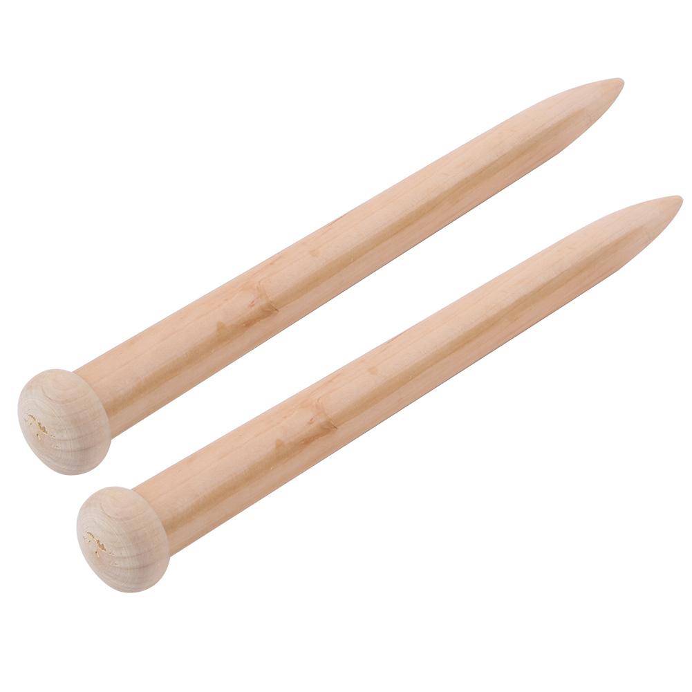1 Pair Wooden Crochet Hook Knitting Needle Hand Weaving Tool for Scarf Sweater Blanket25mm