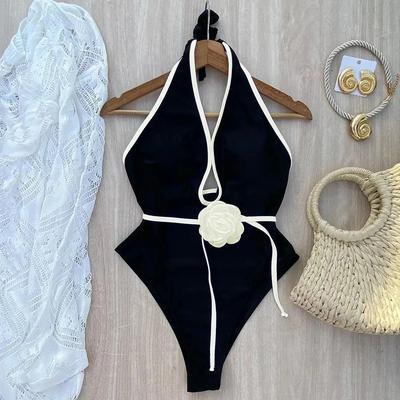 Costume Intero Floreale 2026 Nuovo Costume da Bagno con Scollo all'Americana e Fasce Costume da Bagno Donna Costume da Bagno Abbigliamento da Spiaggia Monokini Costumi da Bagno Femminili