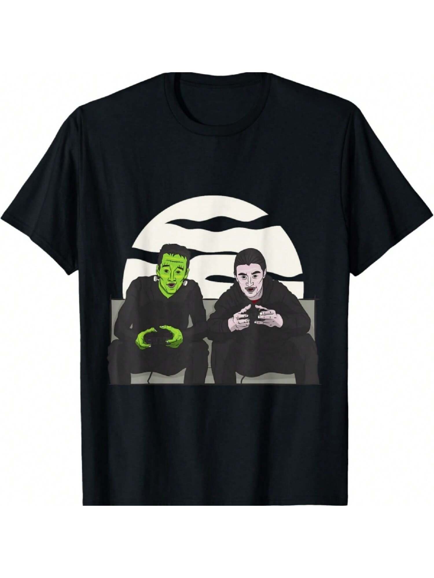 Dracula Gaming Funny Halloween Gamer Gifts T-Shirt S разноцветный